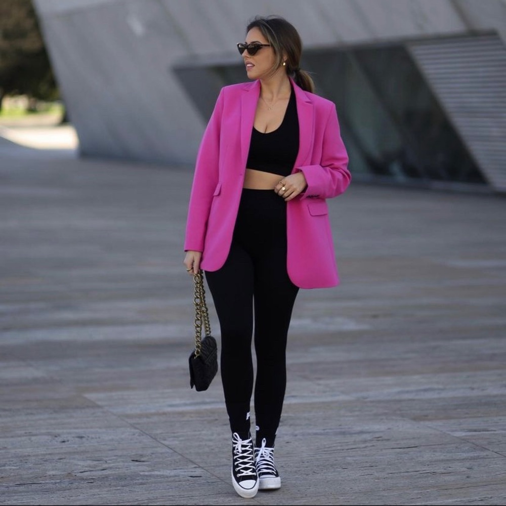 ✨NEW BOTTONED TAILORED BLAZER ZARA PINK ✨